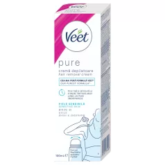   Veet Pure - Haarentfernungscreme für die Bikinizone - für empfindliche Haut (100 ml)
