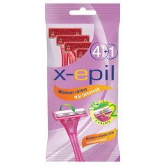 X-Epil - Einweg-Damenrasierer, 2 Klingen, 5er Pack