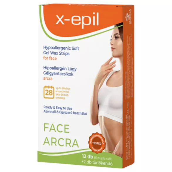 X-Epil - hypoallergene Gesichtswachsstreifen (12 Stk)