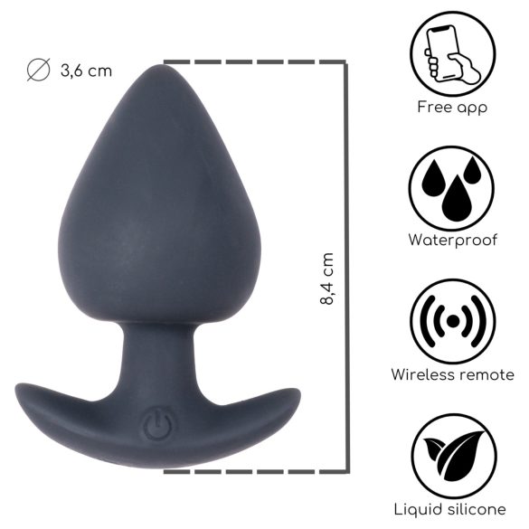 Desirel Obsidian - Intelligenter Anal-Vibrator (Schwarz)