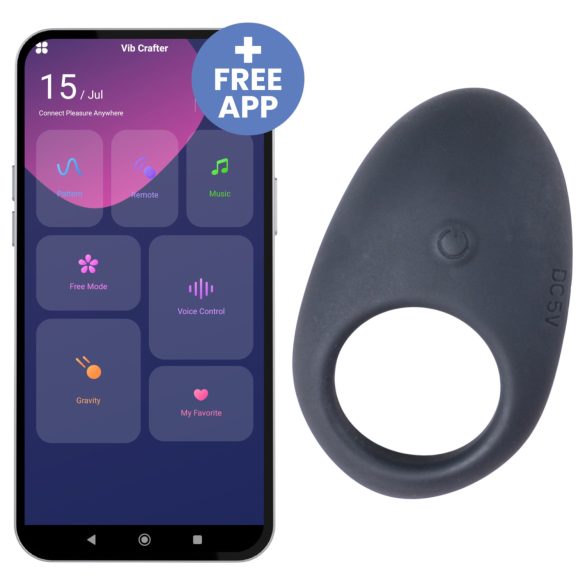 Desirel Halo - smarte, vibrierende Penisring (schwarz)