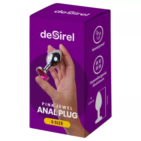 Desirel Pink Jewel S - Anal-Plug (Silber-Rosa)