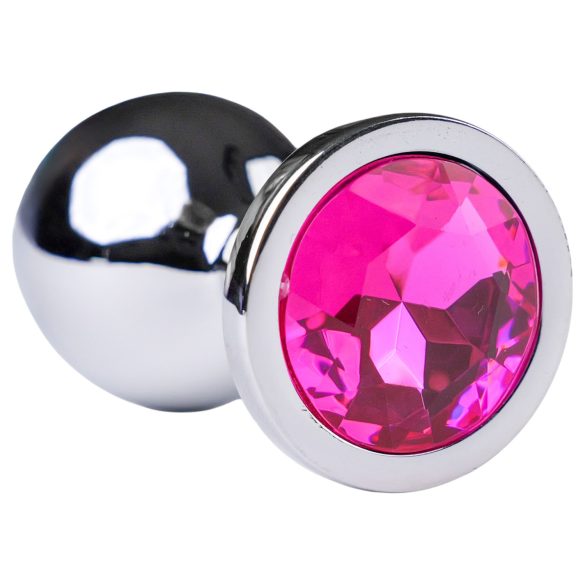 Desirel Pink Juwel M - Anal Plug (Silber-Pink)