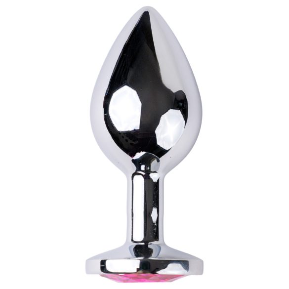 Desirel Pink Juwel M - Anal Plug (Silber-Pink)