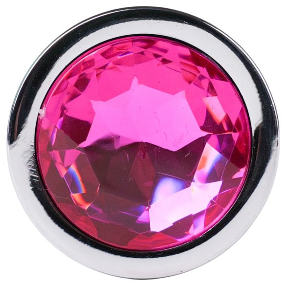 Desirel Pink Juwel M - Anal Plug (Silber-Pink)