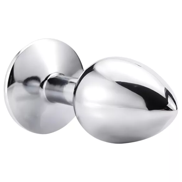 Sunfo - Metall-Analplug mit blauem Stein (silber)