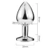 Sunfo - metall Analdildo mit herzförmigem blauem Stein (silber)