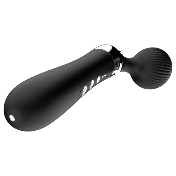 Gekrümmter, wiederaufladbarer Massagestab (schwarz)