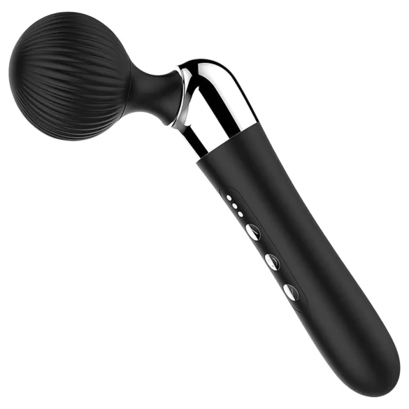 Gekrümmter, wiederaufladbarer Massagestab (schwarz)