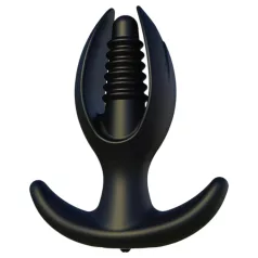   Kangvo - magnetischer, aufblasbarer gerippter Analplug (schwarz)