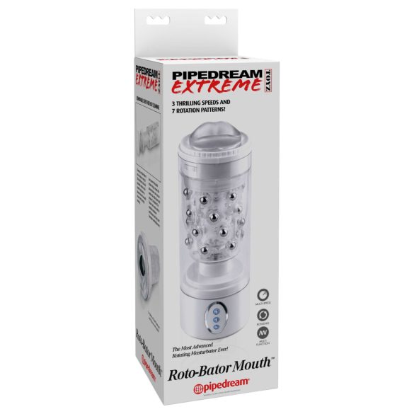 PDX Roto-Bator - vibrierender Mundmasturbator (weiß)