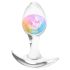NS Novelties - transparenter Analplug - S (Regenbogen)