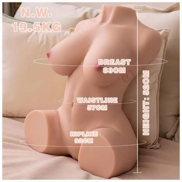 XISE Dania - Torso-Masturbator mit Stoßfunktion (natur)