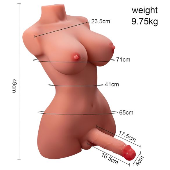 XISE Hermosa Lady Boy - Vibrierender Torso mit Stoßfunktion