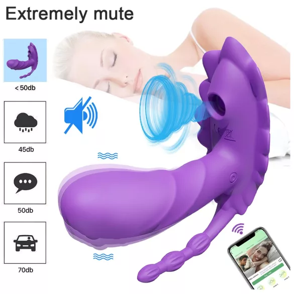 AlvUp - App-gesteuerter aufsetzbarer Vibrator (lila)