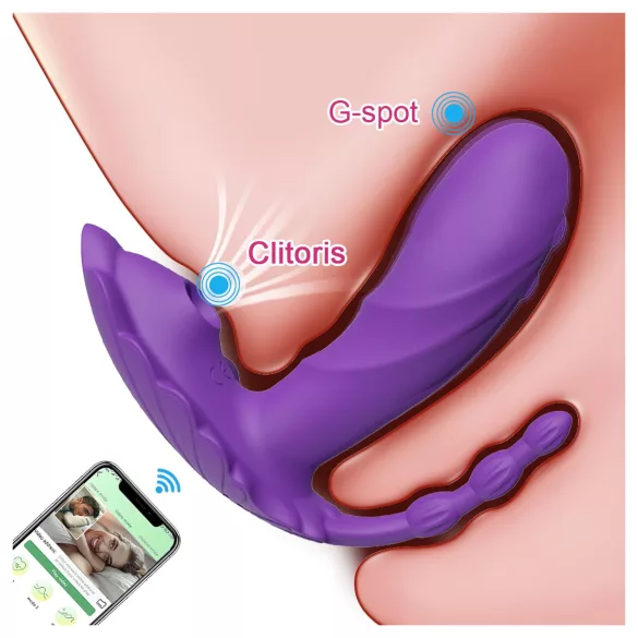 AlvUp - App-gesteuerter aufsetzbarer Vibrator (lila)