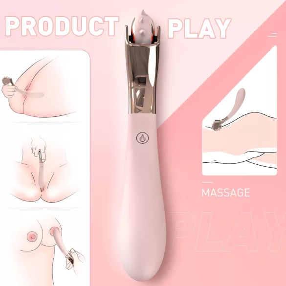 Sex HD - Wiederaufladbarer, wasserdichter Vibrator & Stimulationsrad (pink)