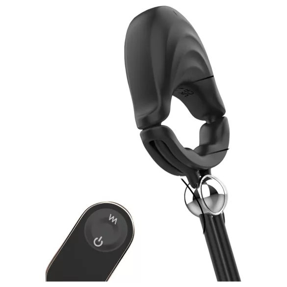 Sex HD - verstellbarer vibrierender Penisring mit Fernbedienung (schwarz)