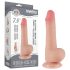 Lovetoy Sliding-Skin - Saugnapf-Dildo zweilagig - 19,5cm (Natur)