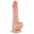 Lovetoy Sliding-Skin - Saugnapf-Dildo zweilagig - 19,5cm (Natur)