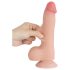 Lovetoy Sliding-Skin - Hoden Doppel-Layer Dildo - 20cm (Natur)