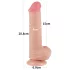 Lovetoy Sliding-Skin - zweischichtiges Hoden-Dildo - 20,8cm (natur)