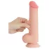 Lovetoy Sliding-Skin - zweischichtiges Hoden-Dildo - 20,8cm (natur)