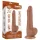 Lovetoy Sliding-Skin - Doppelschicht-Dildo mit Hoden - 19,5cm (natur)