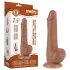 Lovetoy Sliding-Skin - Doppelschicht-Dildo mit Hoden - 19,5cm (natur)