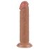 Lovetoy Sliding-Skin - zweischichtiger Saugnapf-Dildo - 20cm (natur)