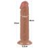 Lovetoy Sliding-Skin - zweischichtiger Saugnapf-Dildo - 20cm (natur)