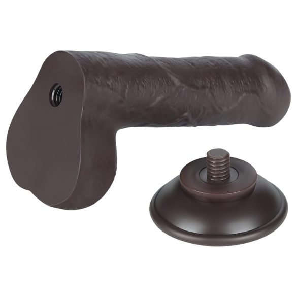 Lovetoy Sliding-Skin - hodensackähnlicher Dildo, zweischichtig - 18,3 cm (braun)
