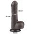 Lovetoy Sliding-Skin - hodensackähnlicher Dildo, zweischichtig - 18,3 cm (braun)