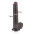 Lovetoy Sliding-Skin - Haftender, doppelwandiger Dildo - 20,8cm (braun)