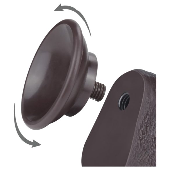 Lovetoy Sliding-Skin - Haftender, doppelwandiger Dildo - 20,8cm (braun)