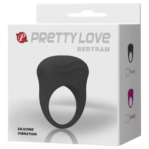Pretty Love Bertram - wasserdichter vibrierender Penisring (schwarz)