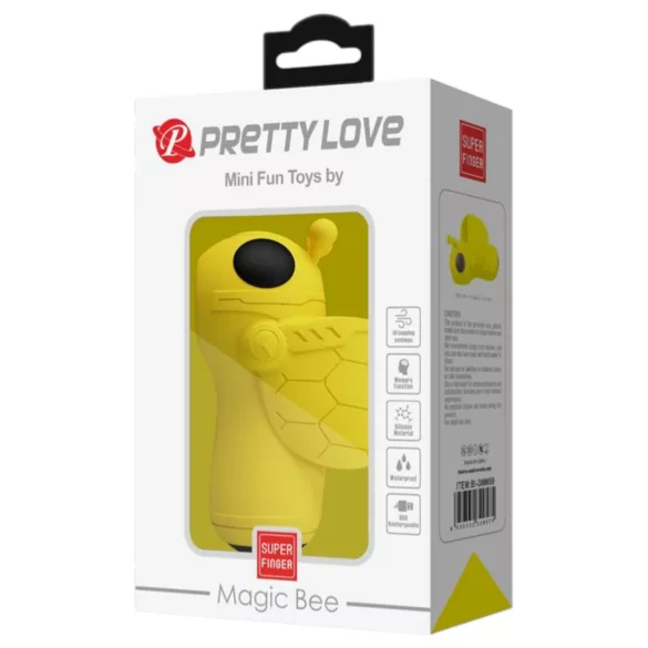Pretty Love Magic Bee - Klitoris-Stimulationsfinger-Vibrator (gelb)