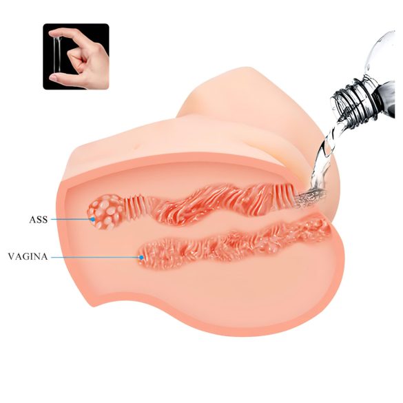 Crazy Bull - Naturgetreuer, vibrierender Masturbator in Po-Form