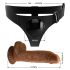 Pretty Love Harness - Universal-Gurt mit 17 cm Dildo (schwarz)
