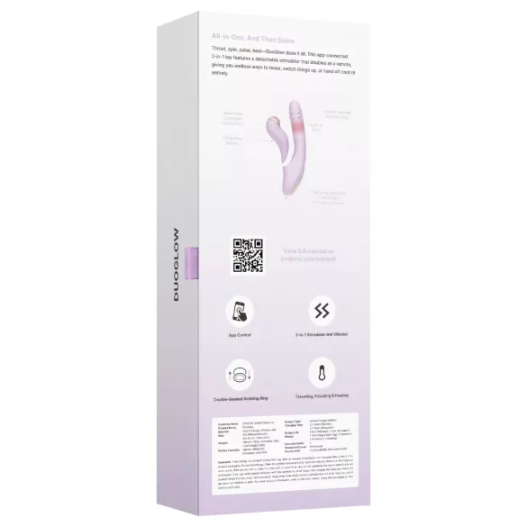 Svakom DuoGlow - Intelligenter G-Punkt- und Klitoris-Vibrator (Lila)
