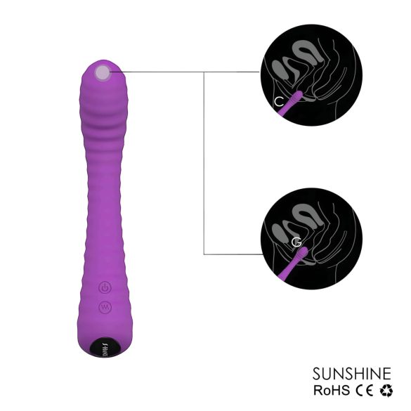 Sex HD Sunshine - Akku G-Punkt Vibrator gerillert (Lila)