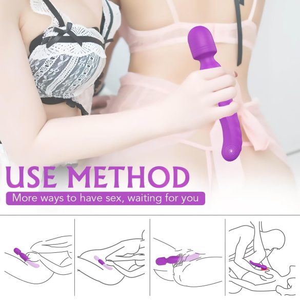 Sex HD Iris - 2-motoriger Erwärmungs-Massagevibrator (lila)