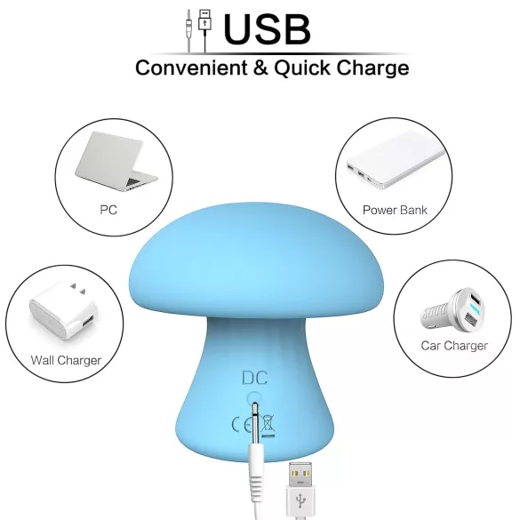 Magic Mushroom - Akku-Gesichtsmassager (blau)