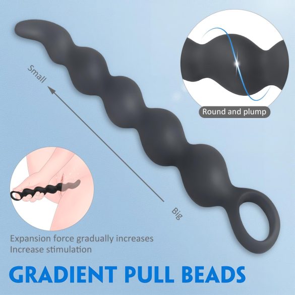 Sex HD Steven - Perlen Anal-Dildo (schwarz)