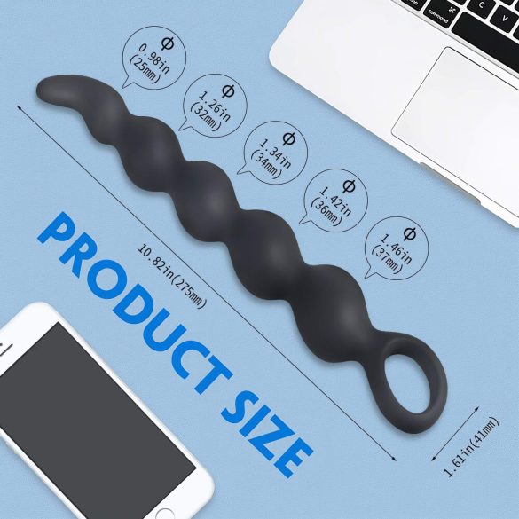 Sex HD Steven - Perlen Anal-Dildo (schwarz)