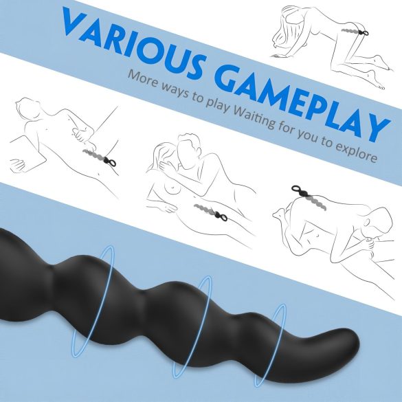 Sex HD Steven - Perlen Anal-Dildo (schwarz)