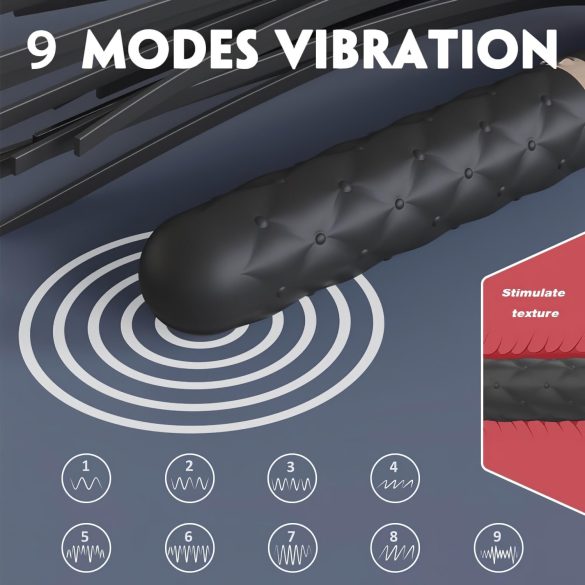 Sex HD Bloody Mary - Akkuvibrator & Peitsche (schwarz), wasserdicht