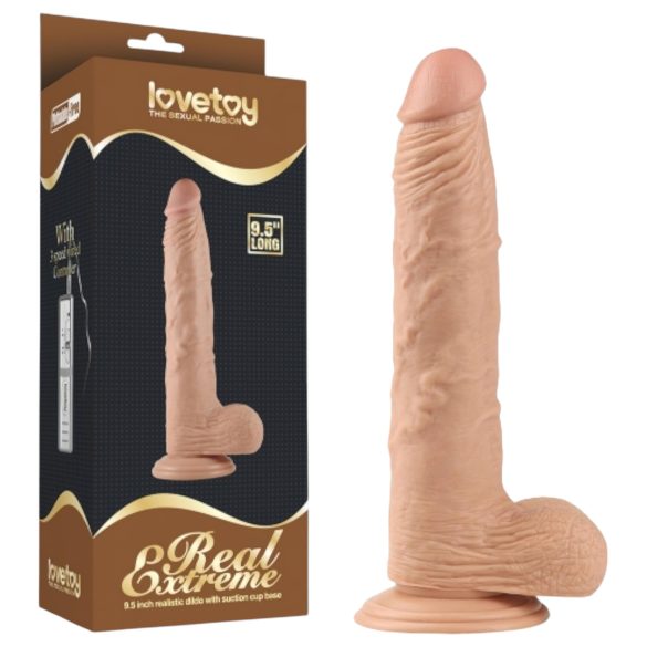 Lovetoy Real Extreme - Saugnapf Dildo - 24cm