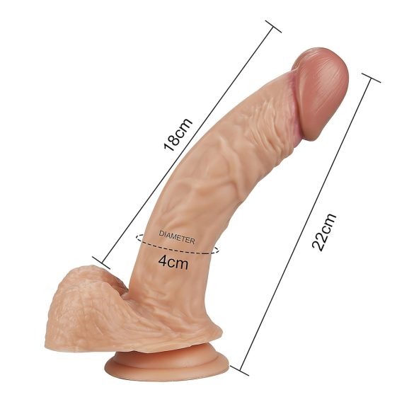 Lovetoy Real Extreme - G-Punkt Dildo - 21cm (natur)