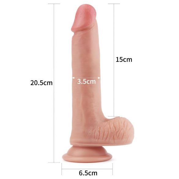 Lovetoy Nature Cock - Doppelschichtiger, realistischer Dildo 20cm (natur)